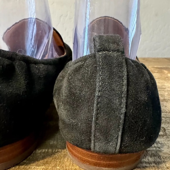 TORY BURCH Leigh Suede Square Toe Loafer Flats in Black Size 9.5 EUC! - Picture 7 of 12